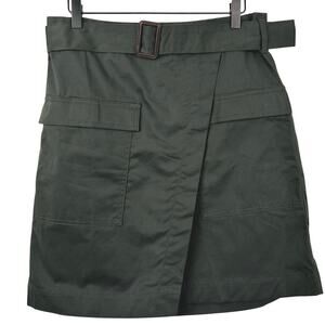 NWT Banana Republic Utility Skirt Green Belted Mini Pocket Womens 10 Tall